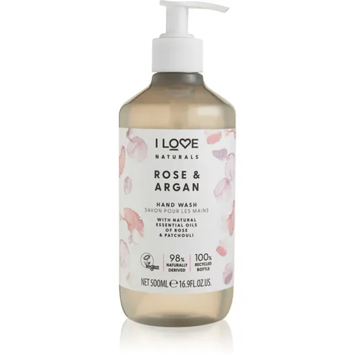 I Love Naturals Rose & Argan Săpun lichid pentru mâini 500 ml