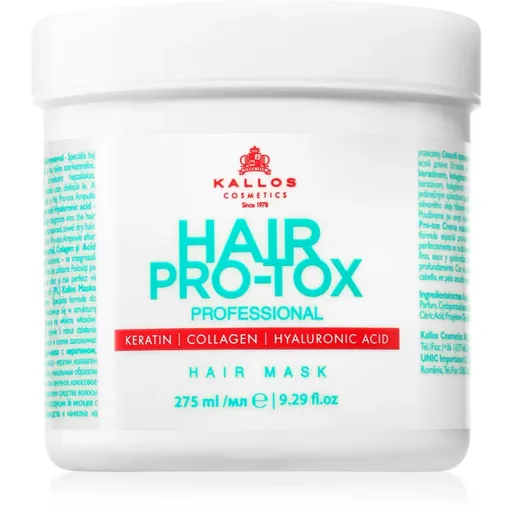 Kallos Hair Pro-Tox Masca pentru par deteriorat cu ulei de cocos, acid hialuronic si colagen 275 ml