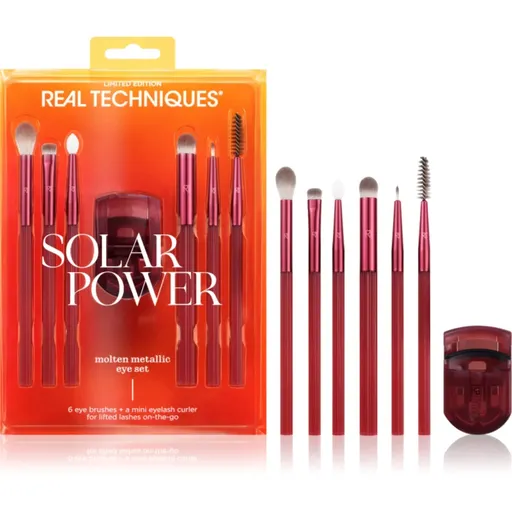 Real Techniques Solar Power Metallic Eye Set set perii machiaj pentru ochi 7 buc