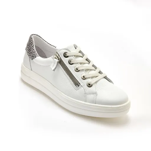 Adidași cu fermoar și șireturi Pédiconfort, cu inserție lucioasă