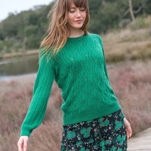 Pulover cu mâneci lungi din catifea