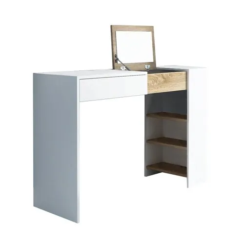 Măsuță de toaletă Elis, alb/stejar sonoma