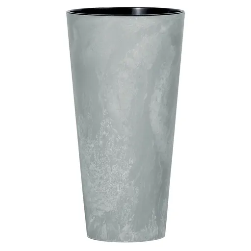 Ghiveci de flori TUBUS SLIM BETON EFFECT cuinserție 25 cm, gri, gri, 25 cm