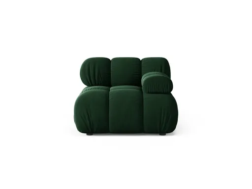 Modul dreapta pentru canapea, 1 loc, Bellis-51, Micadoni Home, 94x94x70 cm, catifea, verde bottle
