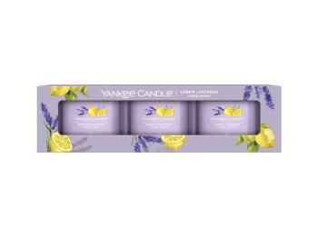 Yankee Candle Set de lumânări votive in sticlă Lemon Lavender 3 x 37 g