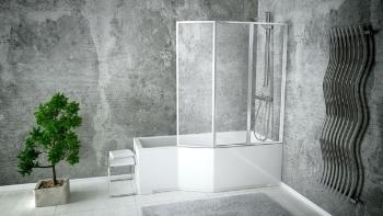 BESCO - Asymetrická vaňa ESTE - Rozmer vane - 150 × 75 cm, Spôsob prevedenia - Pravé VANEST15P + OLVPINOZ