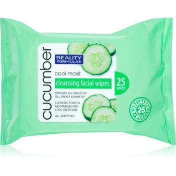 Beauty Formulas Cucumber servetele pentru curatare cu extracte de castravete 25 buc