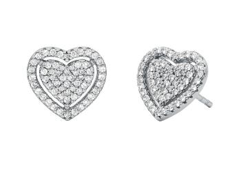 Michael Kors Cercei inimă cu zircon cubic Kors Love MKC1750CZ040