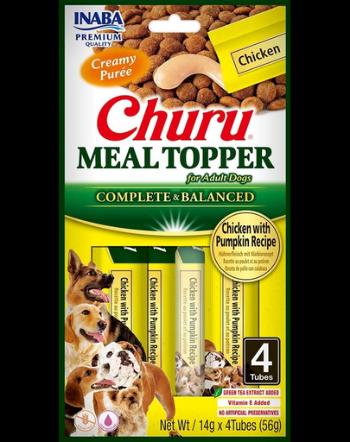 INABA Dog Meal Topper Chicken Pumpkin 4x14 g recompensa cremoasa cu pui si dovleac pentru caini