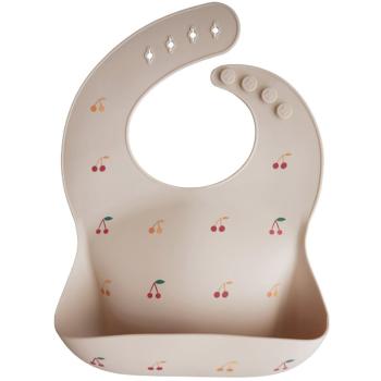 Mushie Silicone Baby Bib bavețică Cherries 1 buc