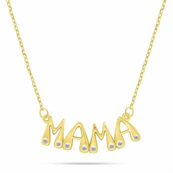 Brilio Silver Colier placat cu aur pentru femei Mama NCL189Y