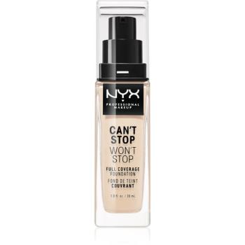 NYX Professional Makeup Can't Stop Won't Stop Full Coverage Foundation fond de ten cu acoperire ridicată culoare 1.3 Light Porcelain 30 ml