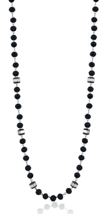 S'Agapõ Colier elegant cu mărgele negre Shrine SSR05