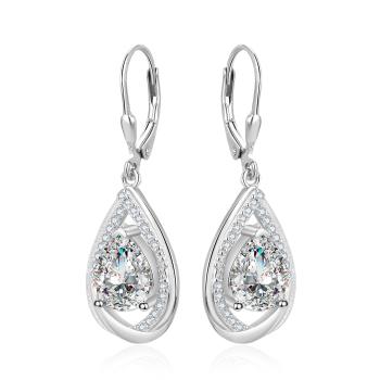 Agato Cercei de lux din argint cu zircon AGT-E108LW
