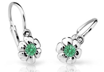 Cutie Jewellery Cercei din aur alb pentru copii C2151-10-X-2 verde