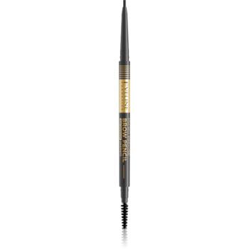 Eveline Cosmetics Micro Precise creion pentru sprâncene rezistent la apă perie 2 in 1 culoare 04 Graphite 4 g