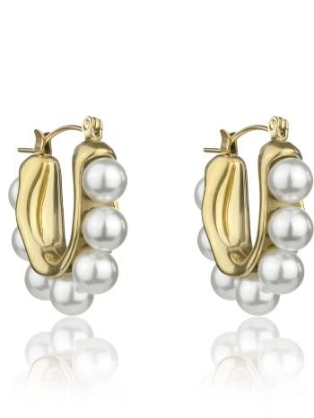 Marc Malone Cercei fermecători cu perle Angel White Earrings MCE24023G