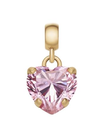 Daniel Wellington Pandantiv placat cu aur, decorat cu inimă roz Charms DW00400430