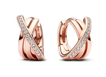 Pandora Cercei rotunzi bronz cu zirconi Pavé 283150C01