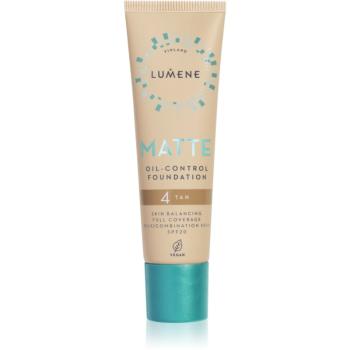 Lumene Matte Oil-Control zmatňujúci make-up SPF 20 odtieň 4 Warm Honey / Tan 30 ml