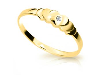 Cutie Diamonds Krásny prsteň zo žltého zlata s diamantom DZ6813-1876-00-X-1 66 mm