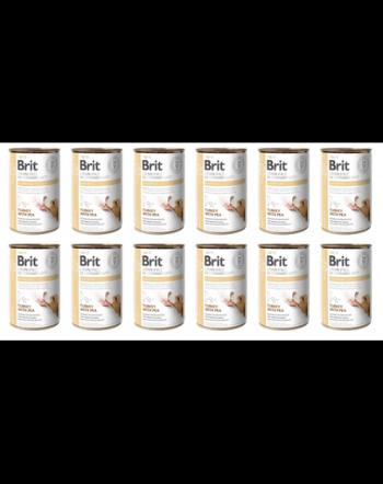 BRIT Veterinary Diet Hepatic Turkey&amp;Pea 12x400 aliment dietetic pentru afectiuni hepatice, pentru caini