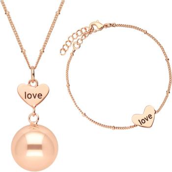 Bola Heart and Love clopoțel de maternitate Rose Gold