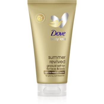 Dove Summer Revived lotiune autobronzanta pentru fata si corp culoare LIght to Medium 75 ml