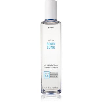 ETUDE SoonJung pH 5.5 Relief Toner tonic facial cu efect calmant pentru regenerarea și reînnoirea pielii 200 ml