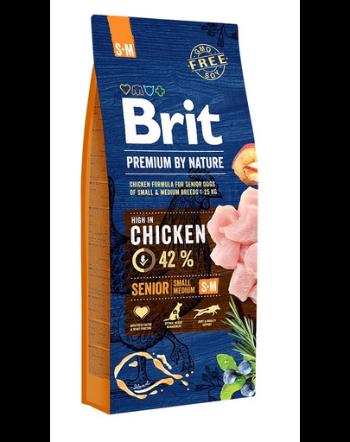 BRIT Premium By Nature Senior Small Medium S+M Hrana uscata pentru caini senior de talie mica sau medie 15 kg