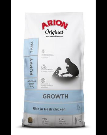 ARION Original Growth Puppy Small Chicken Rice 7 kg hrana pentru caini juniori talie mica