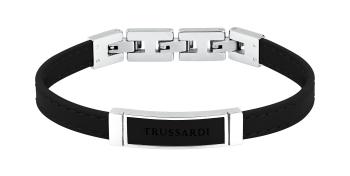 Trussardi Brățară din piele neagră pentru bărbați T-Leather TJAXZ05