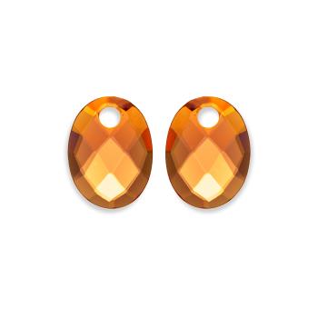 Sparkling Jewels Pandantive ovale pentru cercei din citrin EAGEM38-MO
