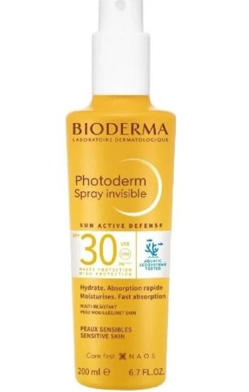 Bioderma Spray de protecție solară pentru piele sensibilă SPF 30 Photoderm (Invisible Spray) 200 ml