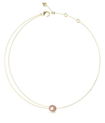 Guess Colier elegant placat cu aur Blooming Summer JUBN05226JWYGPKT/U