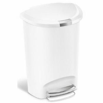 Simplehuman Coș cu pedale, 50 l, alb