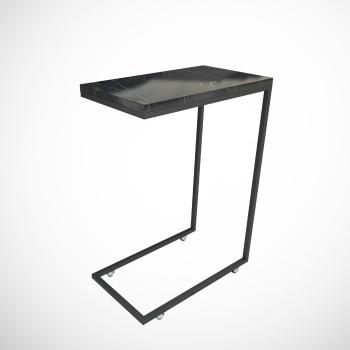 Masă pliantă Callen Black Marble, negru