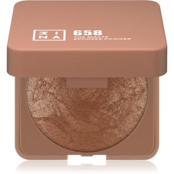 3INA The Bronzer Powder pudra compacta pentru bronzat culoare 658 Matte Sand 7 g