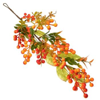 Ramură de agățat cu rowan artificial, 52 cm