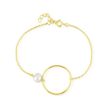 JwL Luxury Pearls Brățară minimalistă placată cu aur cu perlă autentică JL0853