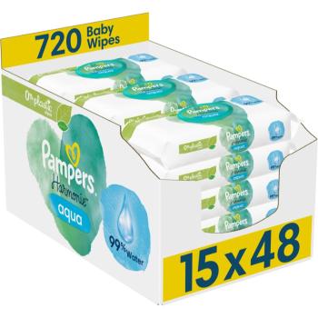 Pampers Harmonie Aqua Șervețele umede pentru copii 15x48 buc