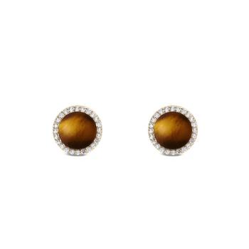 Daniel Wellington Cercei tip știft placați cu aur cu ochi de tigru și cristale Audrey DW00401409