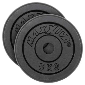 MAXXIVA® 81731 MAXXIVA Sada závaží na činky 2 x 5 kg, litina, černá