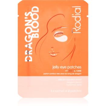 Rodial Dragon's Blood Jelly Eye Patches masca hidrogel pentru ochi pentru hidratare si fermitate 4x2 buc