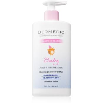 Dermedic Baby Linum Emolient gel cremos pentru dus pentru nou-nascuti si copii 500 ml