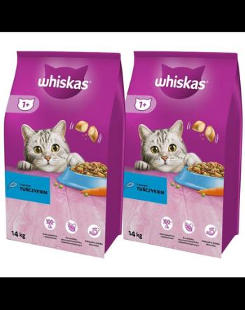 WHISKAS Adult 2x14kg hrana uscata pentru pisici cu ton si legume