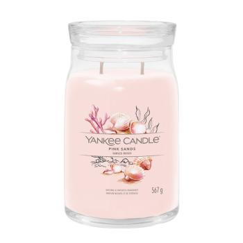 Yankee Candle Lumânare aromatică Signature sticlă mare Pink Sands 567 g