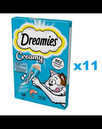 DREAMIES Creamy snack cremos pentru pisici 44x10 g cu somon