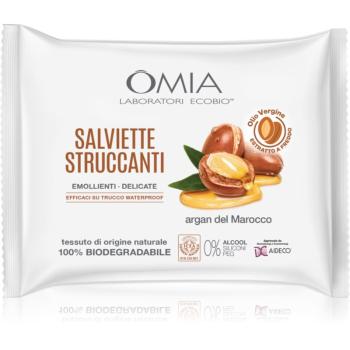 Omia Laboratories Argan del Marocco șervețele demachiante pentru make-up 20 buc