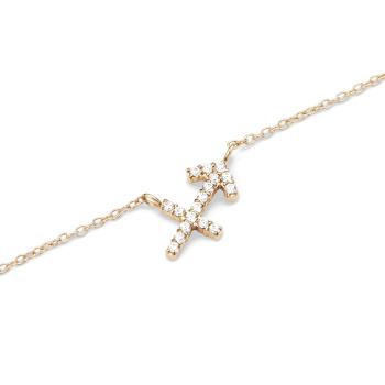 Daniel Wellington Colier elegant placat cu aur, cu simbolul zodiacal Săgetător Crystal Zodiac DW00400927